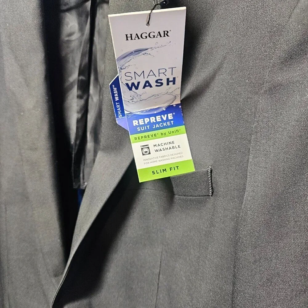 Men's‎ HAGGAR Smart Wash Slim Fit Suit Separates Jacket 42